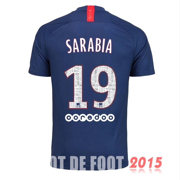 Maillot De Foot Sarabia Paris Saint Germain 19/20 Domicile