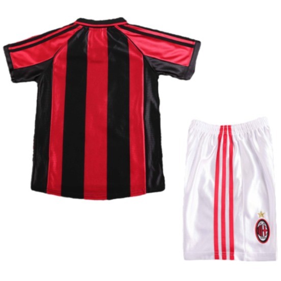 Maillot De Foot Domicile Conjunto De Enfant AC Milan Retro 1998 1999