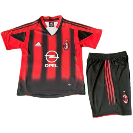 Maillot De Foot Domicile Conjunto De Enfant AC Milan Retro 2004 2005