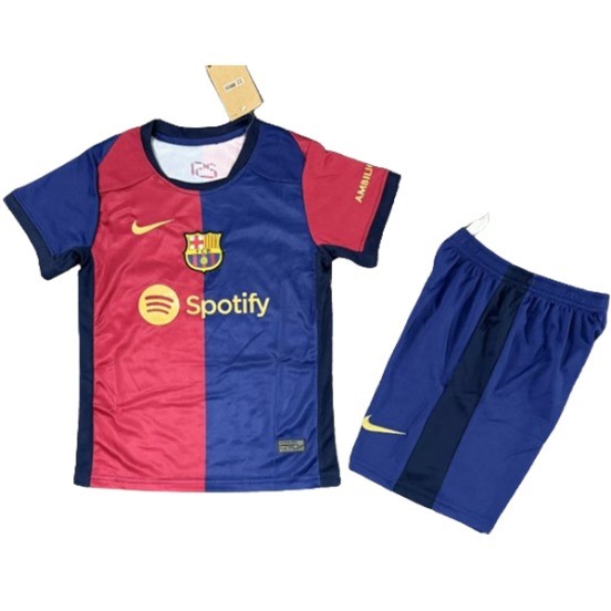 Maillot De Foot Domicile Conjunto De Enfant Barcelona 24/25 Bleu Rojo