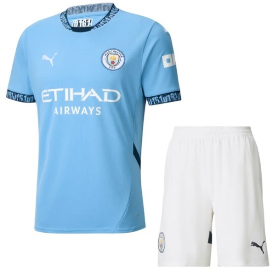 Maillot De Foot Domicile Conjunto De Enfant Manchester City 24/25 Bleu