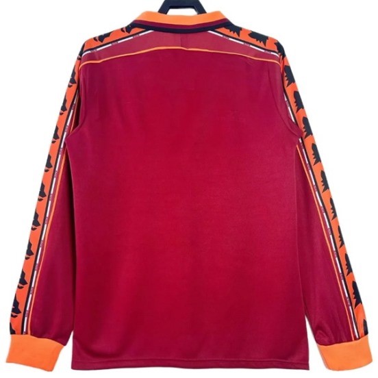 Maillot De Foot Domicile Maillot Manches Longues As Roma Retro 1998 1999