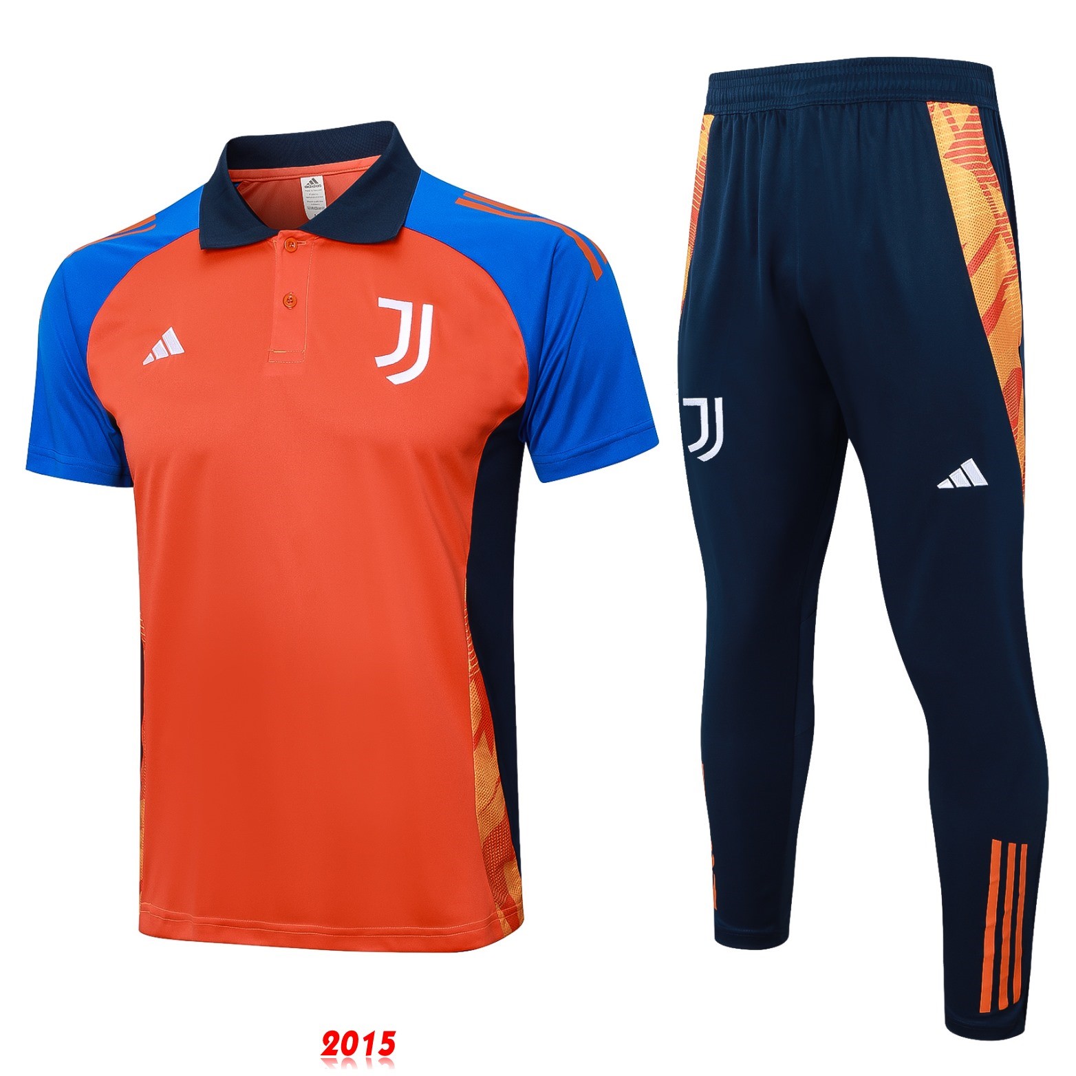 Maillot De Foot Ensemble Complet Polo Juventus 24/25 Orange Bleu Marine