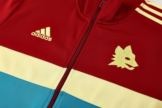 Maillot De Foot Ensemble Complet Ropa Deportiva Con Cremallera Larga AS Roma 24/25 Rojo