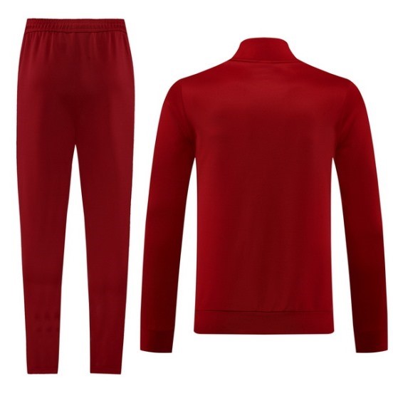 Maillot De Foot Ensemble Complet Ropa Deportiva Con Cremallera Larga AS Roma 24/25 Rojo