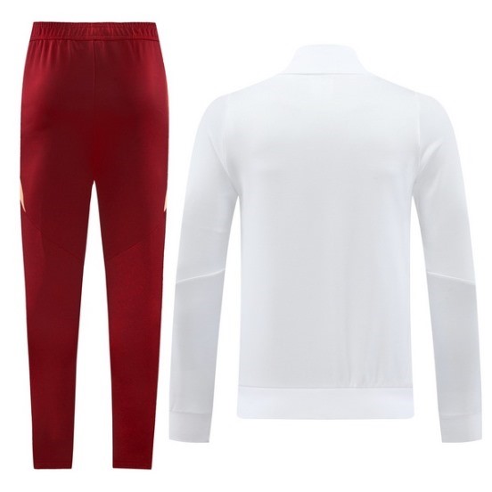 Maillot De Foot Ensemble Complet Ropa Deportiva Con Cremallera Larga AS Roma 24/25 Rojo Blanc