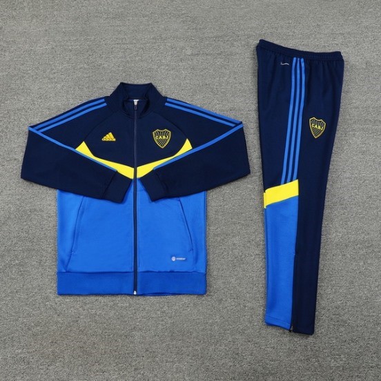 Maillot De Foot Ensemble Complet Ropa Deportiva Con Cremallera Larga Boca Juniors 24/25 Bleu Jaune
