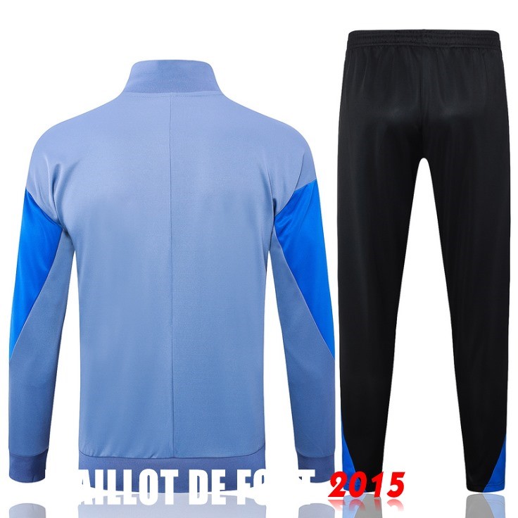 Maillot De Foot Ensemble Complet Ropa Deportiva Con Cremallera Larga Inter Milan 24/25 Gris Bleu