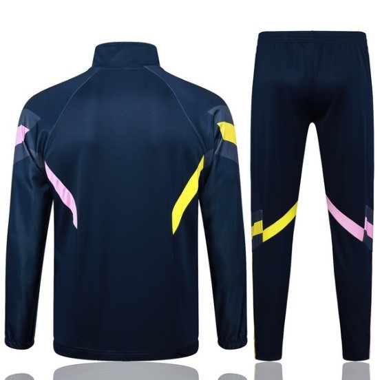 Maillot De Foot Ensemble Complet Ropa Deportiva Con Cremallera Larga Juventus 24/25 Bleu Marine I Rose