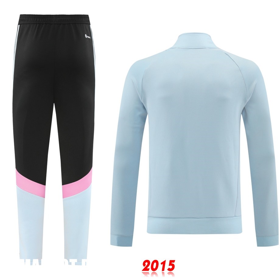 Maillot De Foot Ensemble Complet Ropa Deportiva Con Cremallera Larga Juventus 24/25 Gris Rose