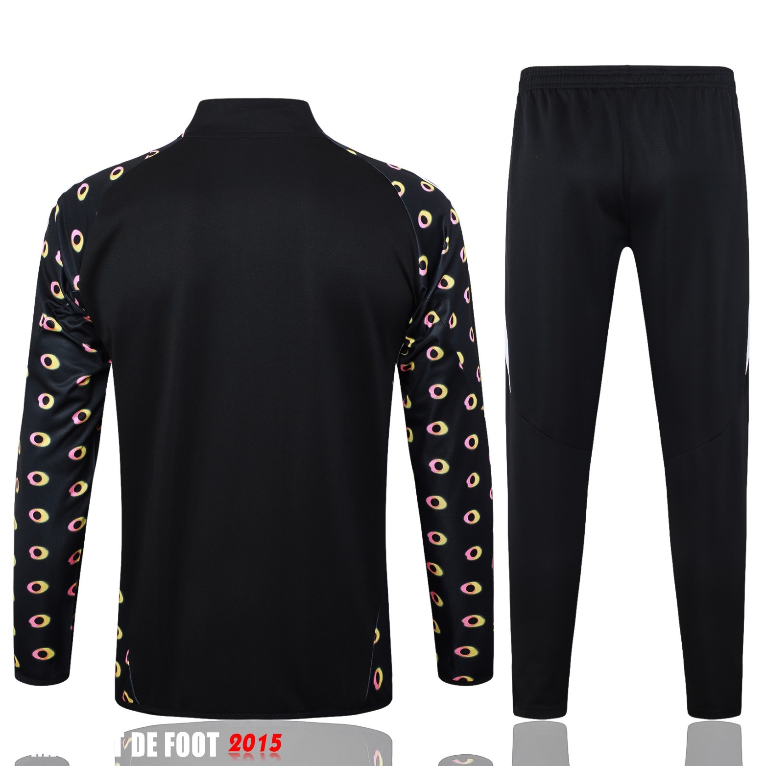 Maillot De Foot Ensemble Complet Ropa Deportiva Con Cremallera Larga Juventus 24/25 Noir Blanc