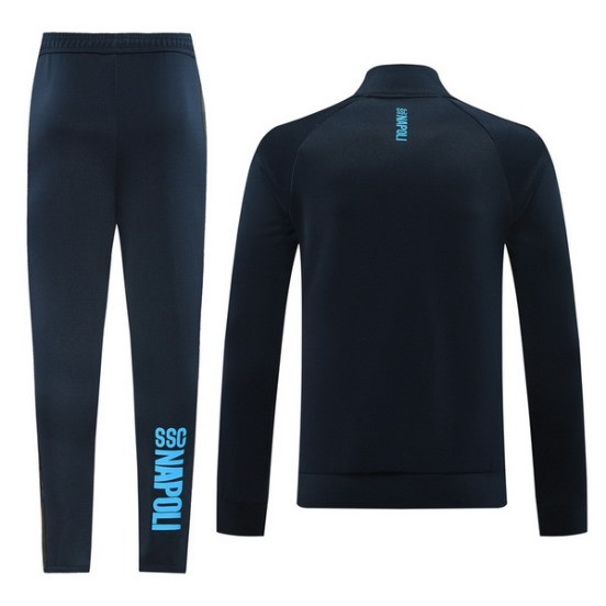Maillot De Foot Ensemble Complet Ropa Deportiva Con Cremallera Larga Napoli 24/25 Bleu Marine