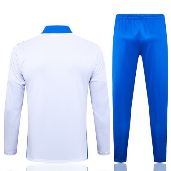 Maillot De Foot Ensemble Complet Sudadera Entrainement Brésil 2024 Blanc Bleu
