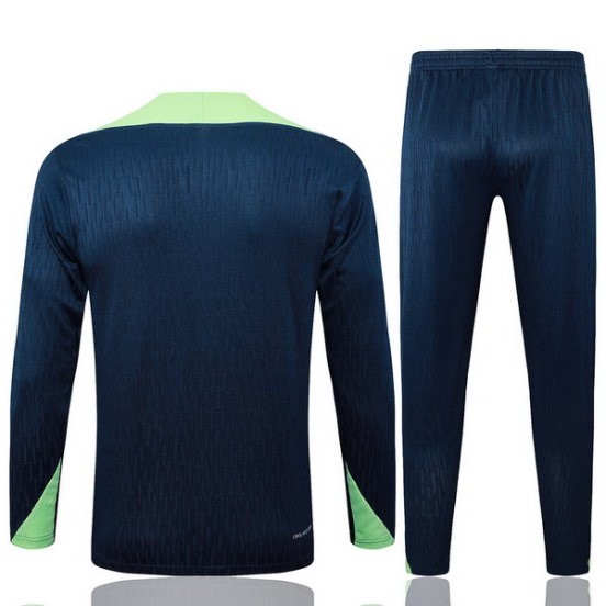 Maillot De Foot Ensemble Complet Sudadera Entrainement Brésil 2024 Bleu