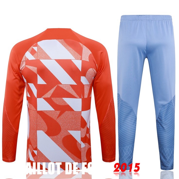 Maillot De Foot Ensemble Complet Sudadera Entrainement Inter Milan 24/25 Orange Blanc