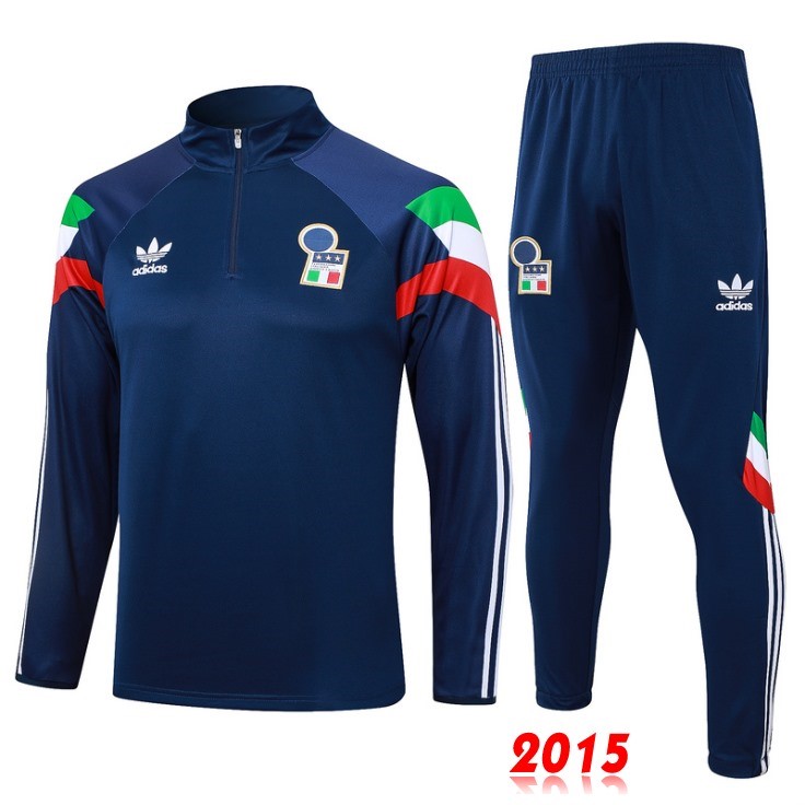 Maillot De Foot Ensemble Complet Sudadera Entrainement Italie 2024 Bleu I Marine
