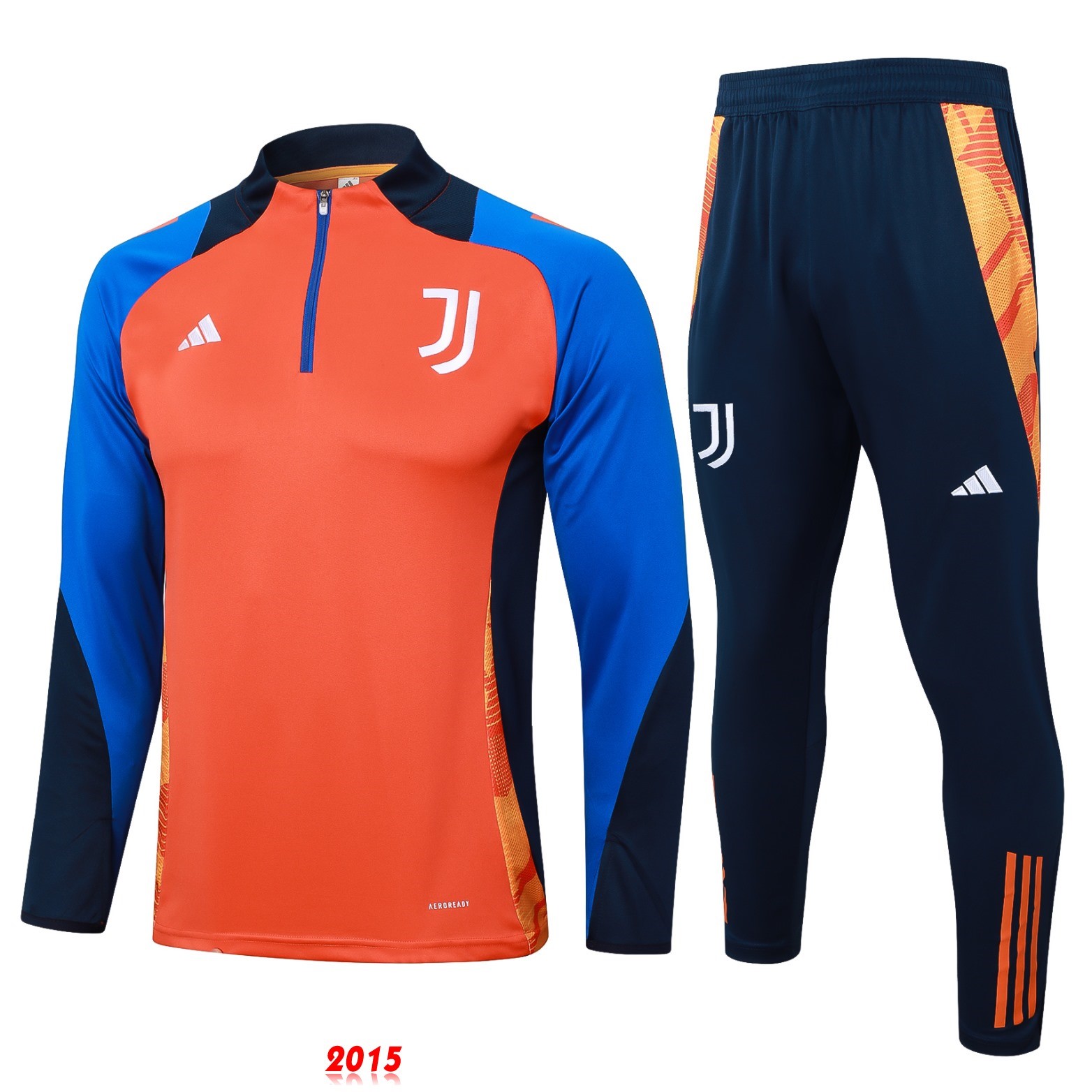 Maillot De Foot Ensemble Complet Sudadera Entrainement Juventus 24/25 Orange Bleu