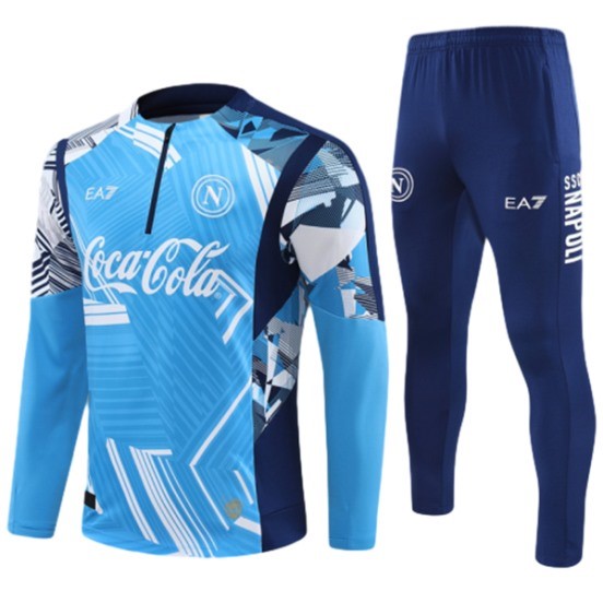 Maillot De Foot Ensemble Complet Sudadera Entrainement Napoli 24/25 Bleu