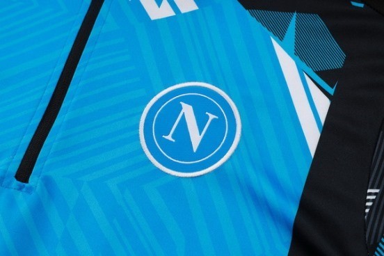 Maillot De Foot Ensemble Complet Sudadera Entrainement Napoli 24/25 Bleu Noir