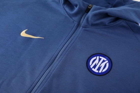 Maillot De Foot Ensemble Complet Veste Con Capucha Inter Milan 24/25 Bleu Clair