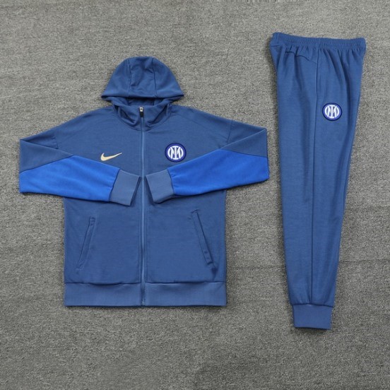 Maillot De Foot Ensemble Complet Veste Con Capucha Inter Milan 24/25 Bleu Clair