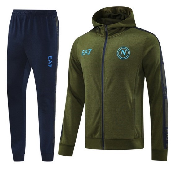 Maillot De Foot Ensemble Complet Veste Con Capucha Napoli 24/25 Bleu Vert
