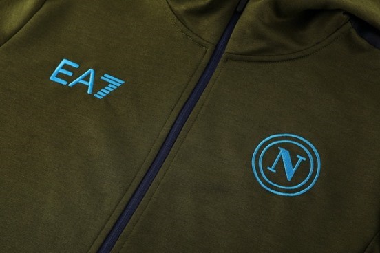 Maillot De Foot Ensemble Complet Veste Con Capucha Napoli 24/25 Bleu Vert