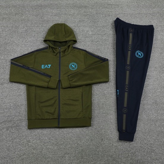 Maillot De Foot Ensemble Complet Veste Con Capucha Napoli 24/25 Bleu Vert