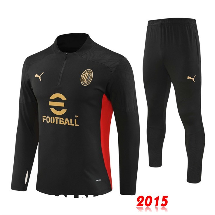 Maillot De Foot Entrainement Ensemble Complet AC Milan 24/25 Noir