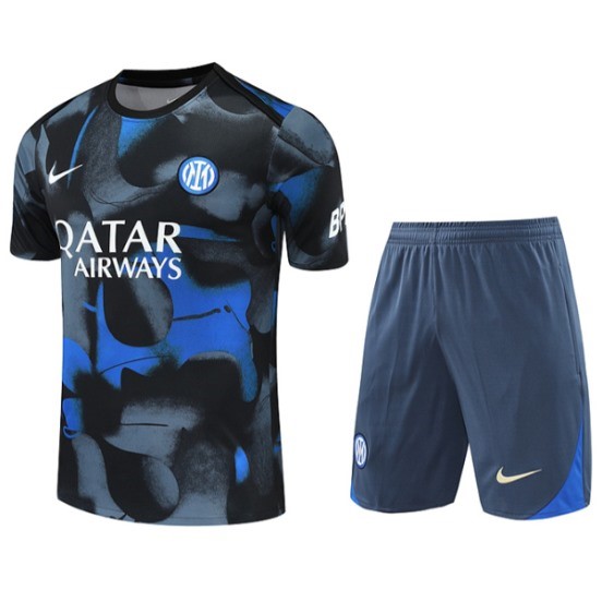 Maillot De Foot Entrainement Ensemble Complet Inter Milan 24/25 Bleu Gris