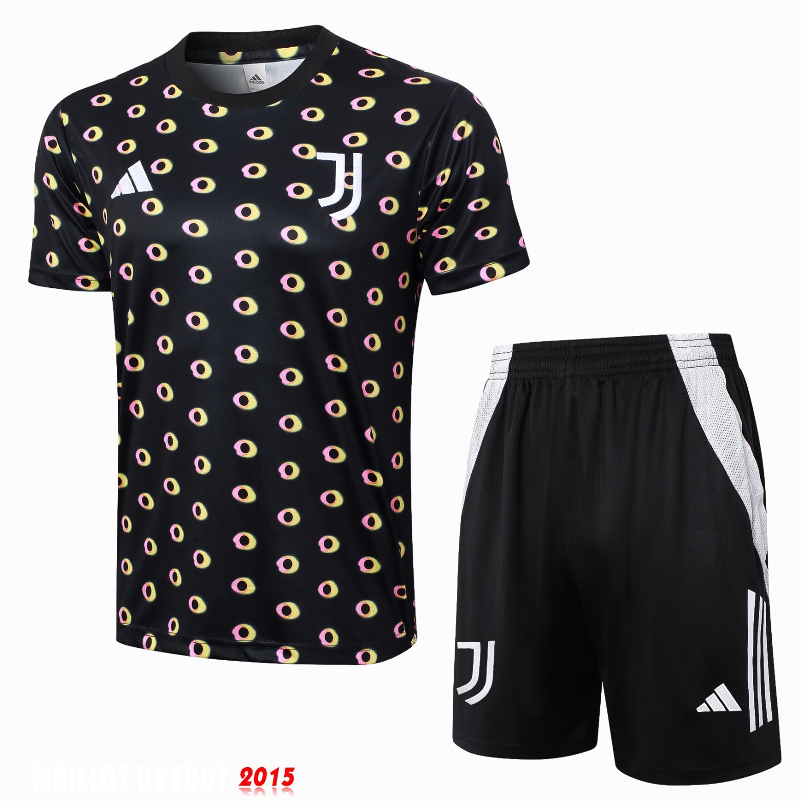 Maillot De Foot Entrainement Ensemble Complet Juventus 24/25 Noir Blanc
