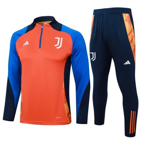 Maillot De Foot Entrainement Ensemble Complet Juventus 24/25 Orange Bleu