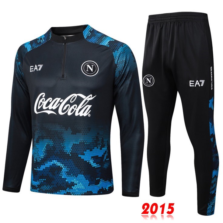 Maillot De Foot Entrainement Ensemble Complet Napoli 24/25 Bleu Noir