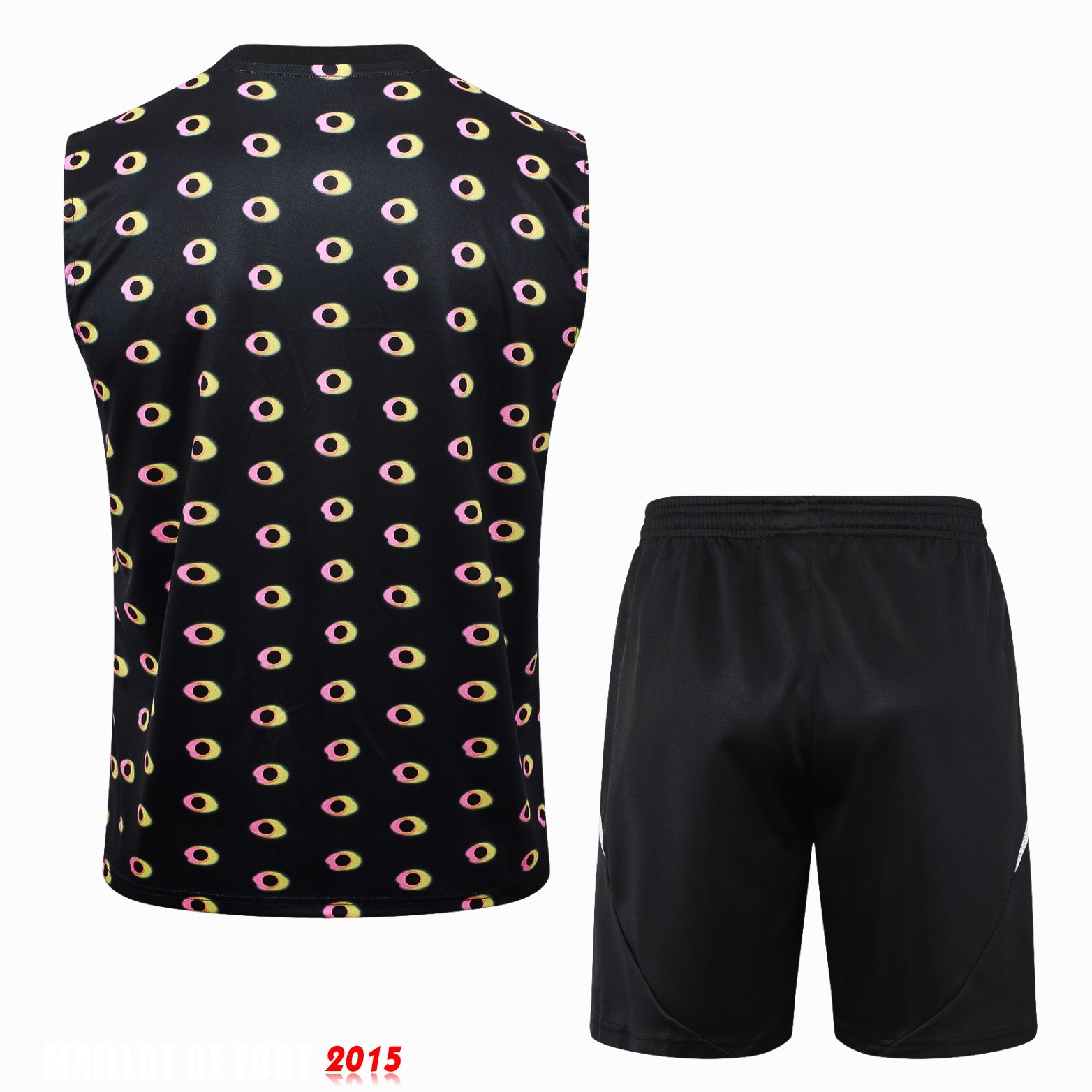 Maillot De Foot Entrainement Sans Manches Ensemble Complet Juventus 24/25 Noir Blanc