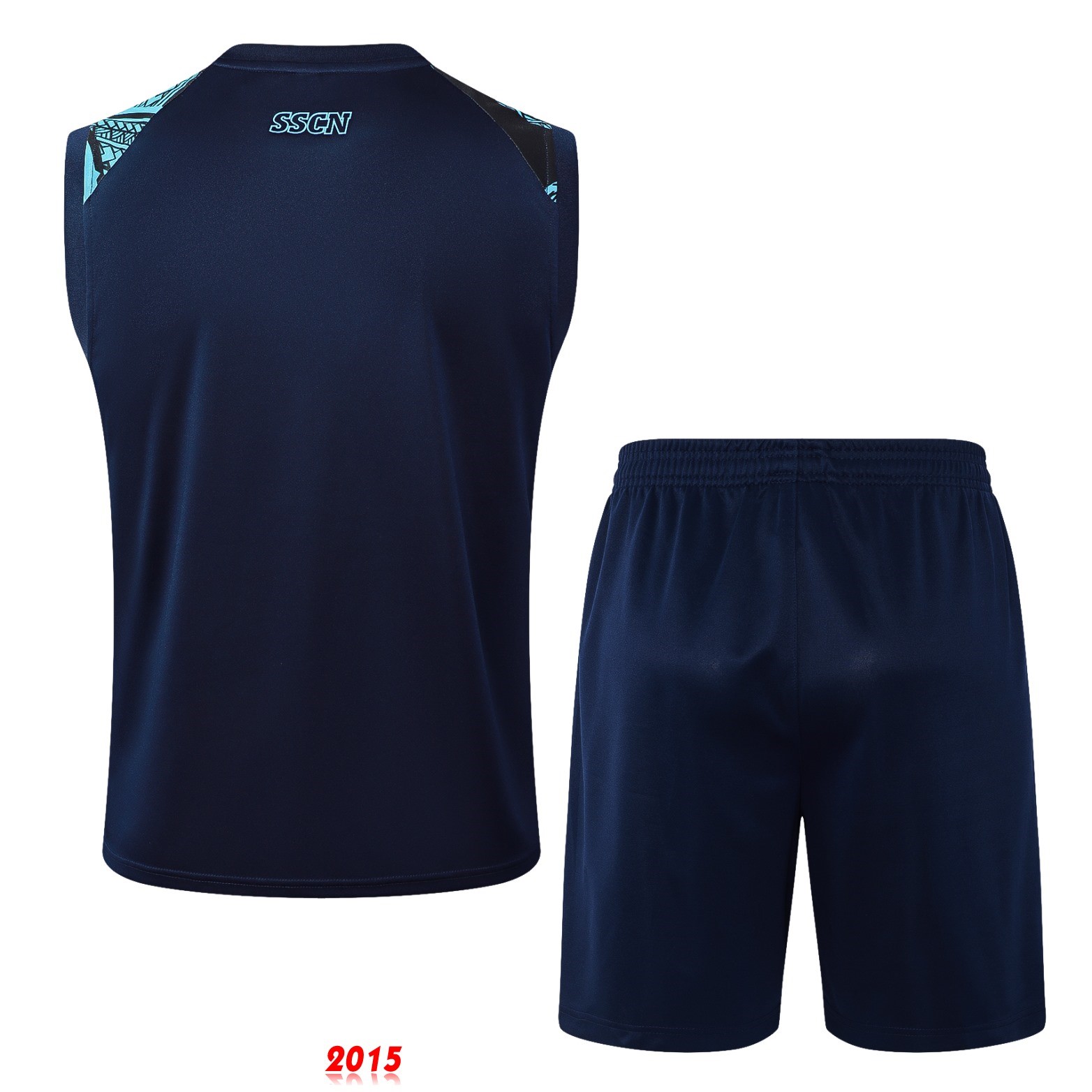 Maillot De Foot Entrainement Sans Manches Ensemble Complet Napoli 24/25 I Bleu
