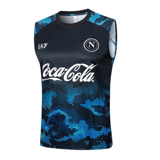 Maillot De Foot Entrainement Sans Manches Napoli 24/25 Bleu Noir
