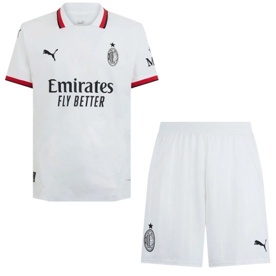 Maillot De Foot Exterieur Conjunto De Enfant AC Milan 24/25 Blanc