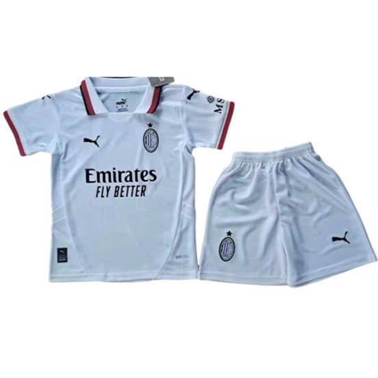 Maillot De Foot Exterieur Conjunto De Enfant AC Milan 24/25 Blanc