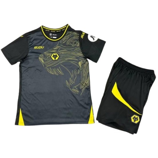 Maillot De Foot Exterieur Conjunto De Enfant Wolves 24/25 Noir