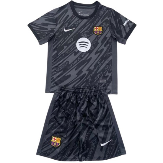 Maillot De Foot Gardien Conjunto De Enfant Barcelona 24/25 Noir