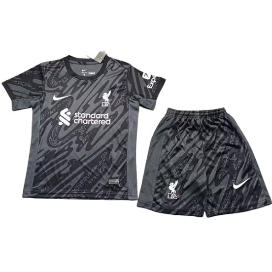 Maillot De Foot Gardien Conjunto De Enfant Liverpool 24/25 Noir