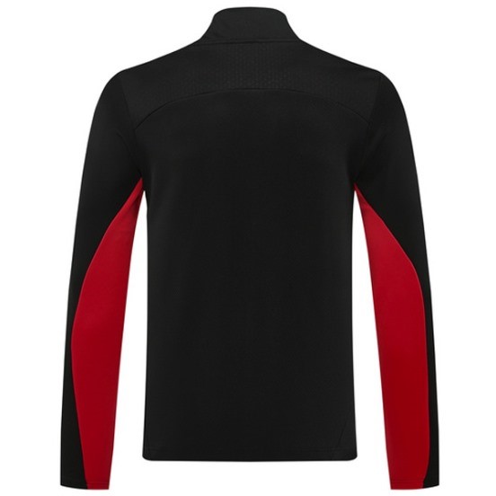 Maillot De Foot Ropa Deportiva Con Cremallera Larga AC Milan 24/25 Noir Rojo
