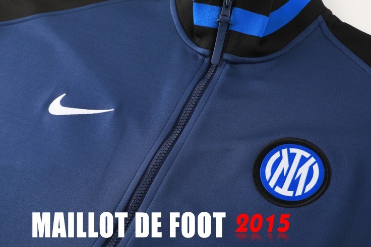 Maillot De Foot Ropa Deportiva Con Cremallera Larga Inter Milan 24/25 Bleu Noir
