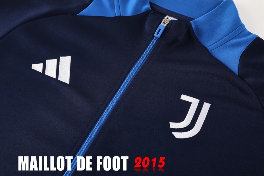 Maillot De Foot Ropa Deportiva Con Cremallera Larga Juventus 24/25 Bleu Marine Orange
