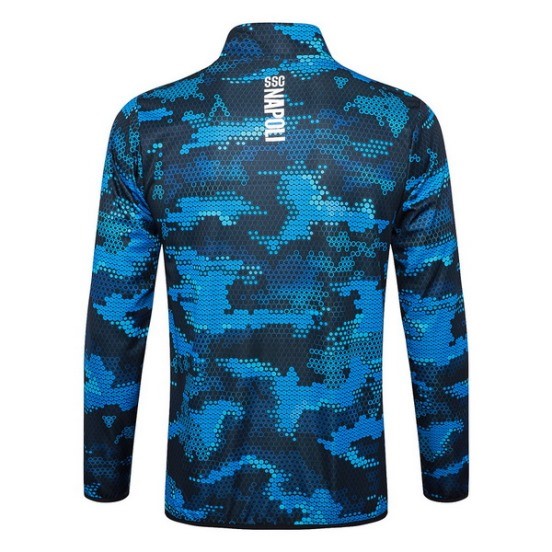Maillot De Foot Ropa Deportiva Con Cremallera Larga Napoli 24/25 Bleu Noir