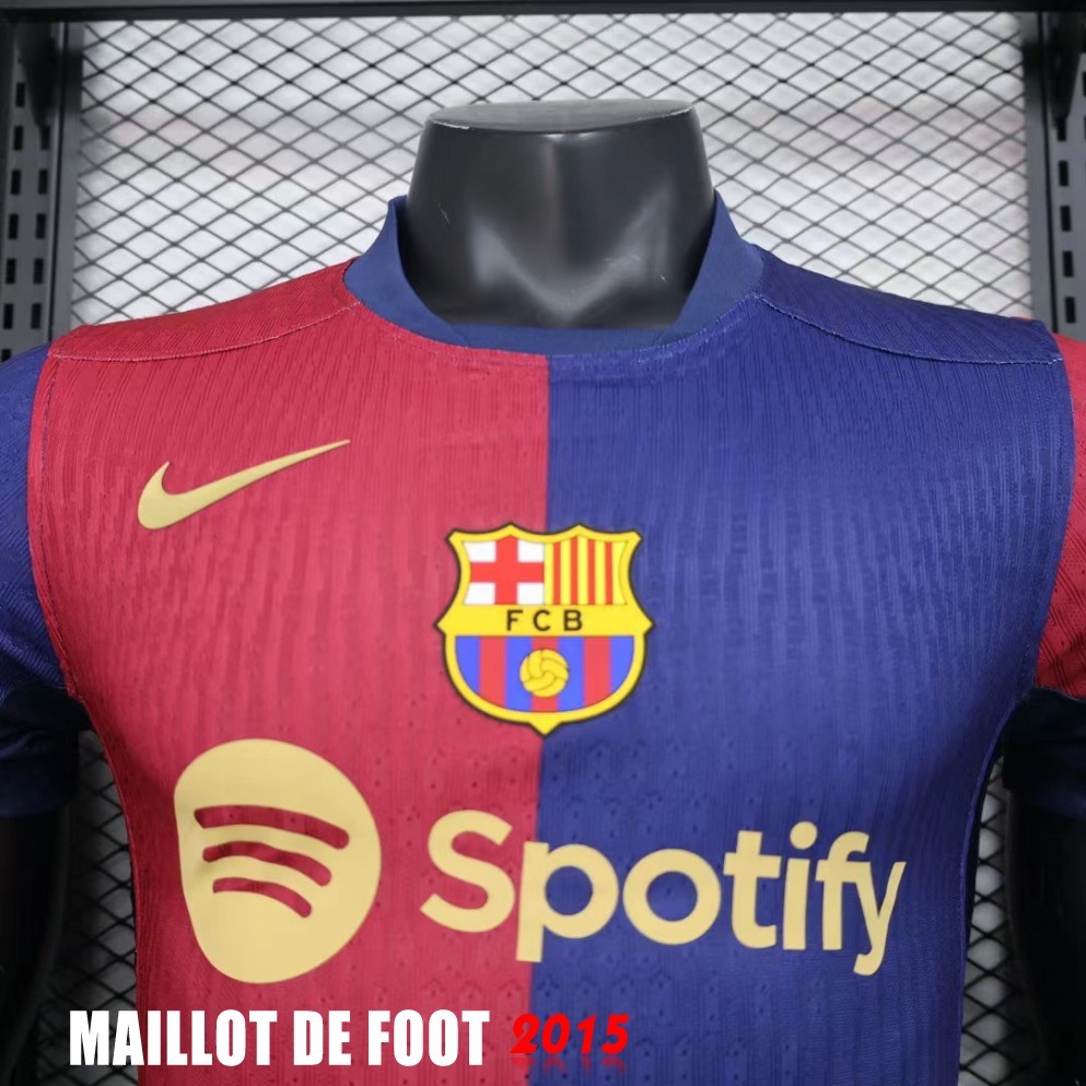 Maillot De Foot Thailande Domicile Maillot Barcelona Joueurs 24/25 Bleu Rojo