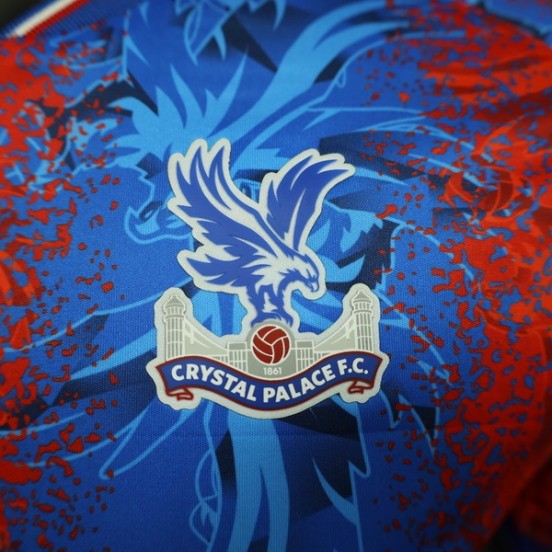 Maillot De Foot Thailande Domicile Maillot Crystal Palace Joueurs 24/25 Bleu Rojo