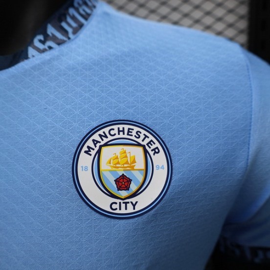 Maillot De Foot Thailande Domicile Maillot Manchester City Joueurs 24/25 Bleu
