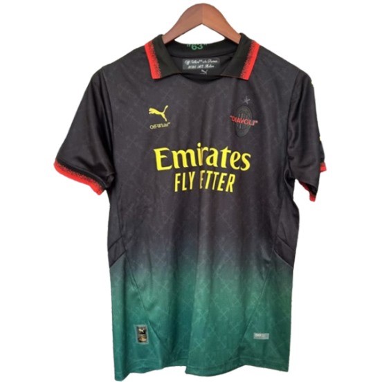 Maillot De Foot Thailande Fourth Maillot AC Milan 24/25 Noir Vert