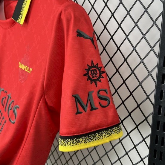Maillot De Foot Thailande Fourth Maillot AC Milan 24/25 Rojo Vert